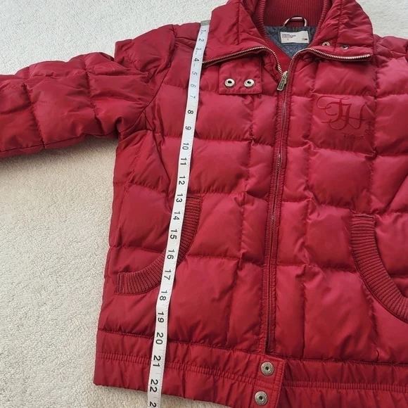 Tommy Hilfiger Quilted Down Red Women's Jacket Size Small - Picture 11 of 14